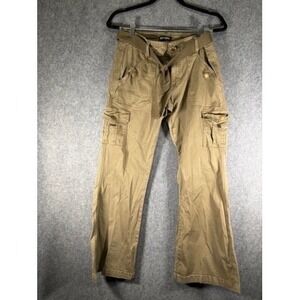 Hot Topic Womens 7‎ Olive Green Cargo Pants Belted Pockets Casual Cotton